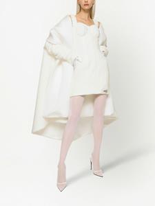 Dolce & Gabbana KIM DOLCE&GABBANA mini-jurk met patch - Wit