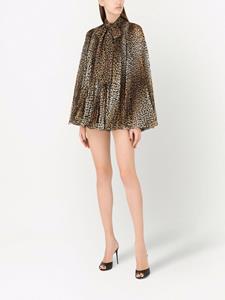 Dolce & Gabbana Geplooide mini-jurk - Bruin