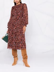 Ulla Johnson Midi-jurk met geometrische print - Rood