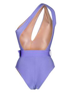 Noire Swimwear Badpak met ceintuur - Paars