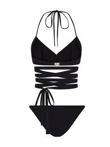 Dolce & Gabbana Bikini met gekruiste bandjes - Zwart