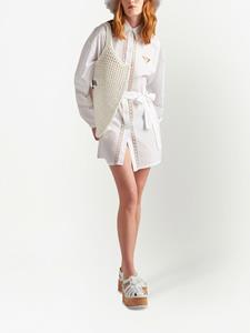 Prada Mini-jurk met logo - Wit