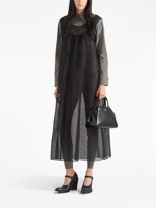 Prada Midi-jurk met kant - Zwart