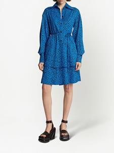 Proenza Schouler Maxi-blousejurk met luipaardprint - Blauw