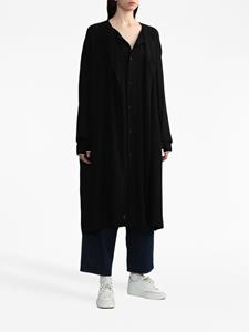 Y's long-sleeve wool shirtdress - Zwart