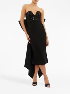 Rebecca Vallance Midi-jurk met strikdetail - Zwart