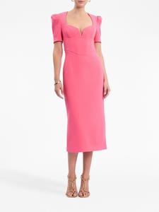 Rebecca Vallance Marie midi-jurk met pofmouwen - Roze