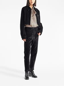 Prada velvet-effect straight-leg jeans - Zwart