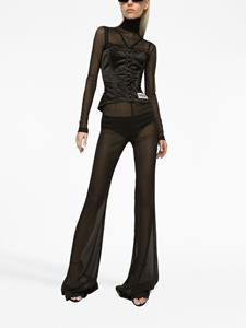 Dolce & Gabbana Semi-doorzichtige broek - Zwart