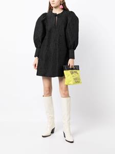 GANNI Mini-jurk met jacquard - Zwart