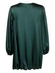 Rochas long-sleeve satin minidress - Groen