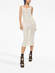 Dolce & Gabbana Gehaakte mini-jurk - Beige