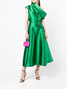 Greta Constantine Gedrapeerde midi-jurk - Groen