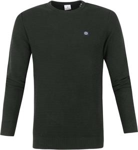 Blue Industry Pullover O-hals Donkergroen