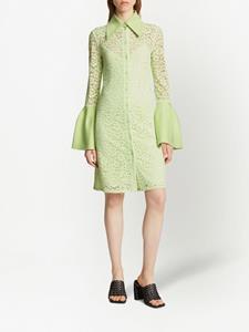 Proenza Schouler Midi-blousejurk met bloemenkant - Groen