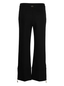 TWINSET cropped flared trousers - Zwart