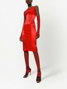 Dolce & Gabbana Geplooide midi-jurk - Rood