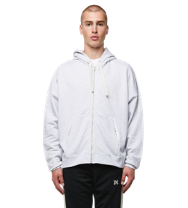 palmangels Sartorial Zip-up Hoodie Melange Grey