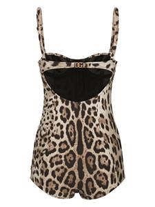 Dolce & Gabbana Badpak met luipaardprint - Beige