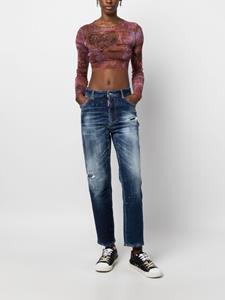 Dsquared2 distressed-effect tapered jeans - Blauw