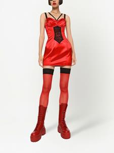 Dolce & Gabbana Midi-jurk met kant - Rood