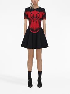 Alexander McQueen Mini-jurk met bloemjacquard - Zwart