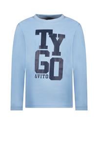 Tygo & Vito Jongens shirt - Danio - Mid blauw
