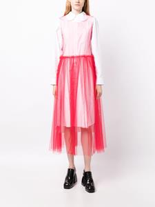Noir Kei Ninomiya Midi-jurk met ronde hals - Rood