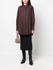 Patou long-sleeve shirt dress - Bruin