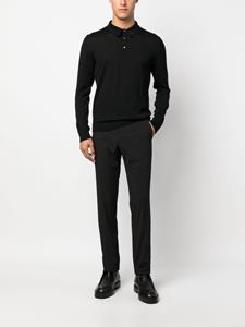 ERALDO merino-wool polo shirt - Zwart