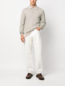Brioni long-sleeve wool polo shirt - Beige