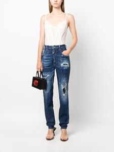Dsquared2 ripped-detail tapered jeans - Blauw