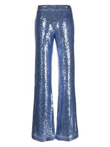 ERMANNO FIRENZE sequin-embellished flared trousers - Blauw
