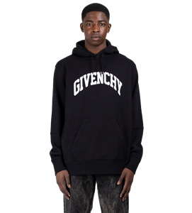 givenchy Logo Print Hoodie Black