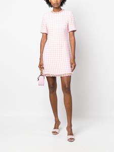 Rebecca Vallance checked tweed mini dress - Roze