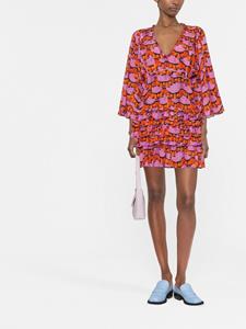 La DoubleJ Mini-jurk met print - Paars