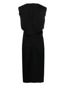 QUIRA fitted-waist sleeveless dress - Zwart