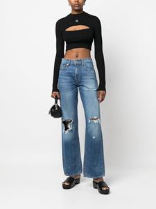 7 For All Mankind Jeans met gerafelde details - Blauw