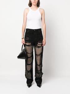 DARKPARK Karen crystal-embellished straight-leg jeans - Zwart