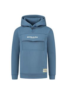 Ballin Jongens hoodie met logo - Midden blauw