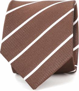 Suitable Krawatte Twill Streifen Braun -