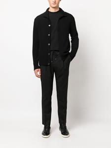 Barena intarsia-knit high-neck cardigan - Zwart