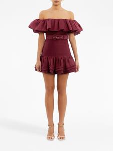 Rebecca Vallance Off-shoulder mini-jurk - Rood