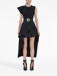 Alexander McQueen Asymmetrische midi-jurk - Zwart
