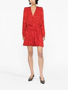 Zadig & Voltaire floral-jacquard wrap minidress - Rood