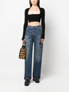 Stella McCartney cargo-pockets straight-leg jeans - Blauw