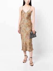 Gilda & Pearl Midi-jurk met luipaardprint - Bruin