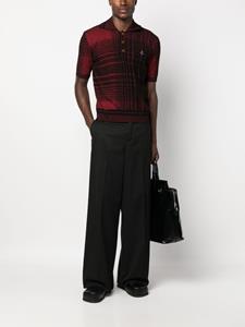 Vivienne Westwood Madras check-print polo shirt - Zwart