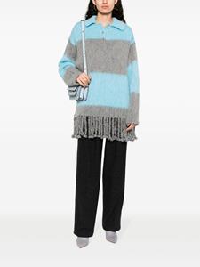 ETRO fringed-edge sweater minidress - Grijs