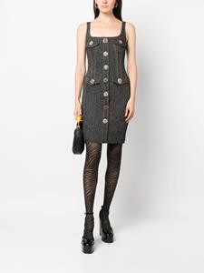 Moschino gem-embellished crinkled minidress - Zwart